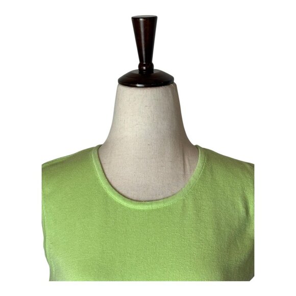 Lilly Pulitzer Tank Top Women Small Green Knit Cotton Crew‎ Neck Preppy Coastal - Picture 3 of 11